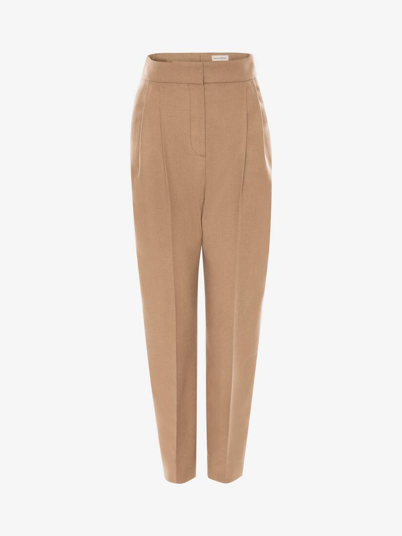 Pantalones Alexander McQueen Camel Felt Mujer - Marrom - Mexico 560-PVUWZL